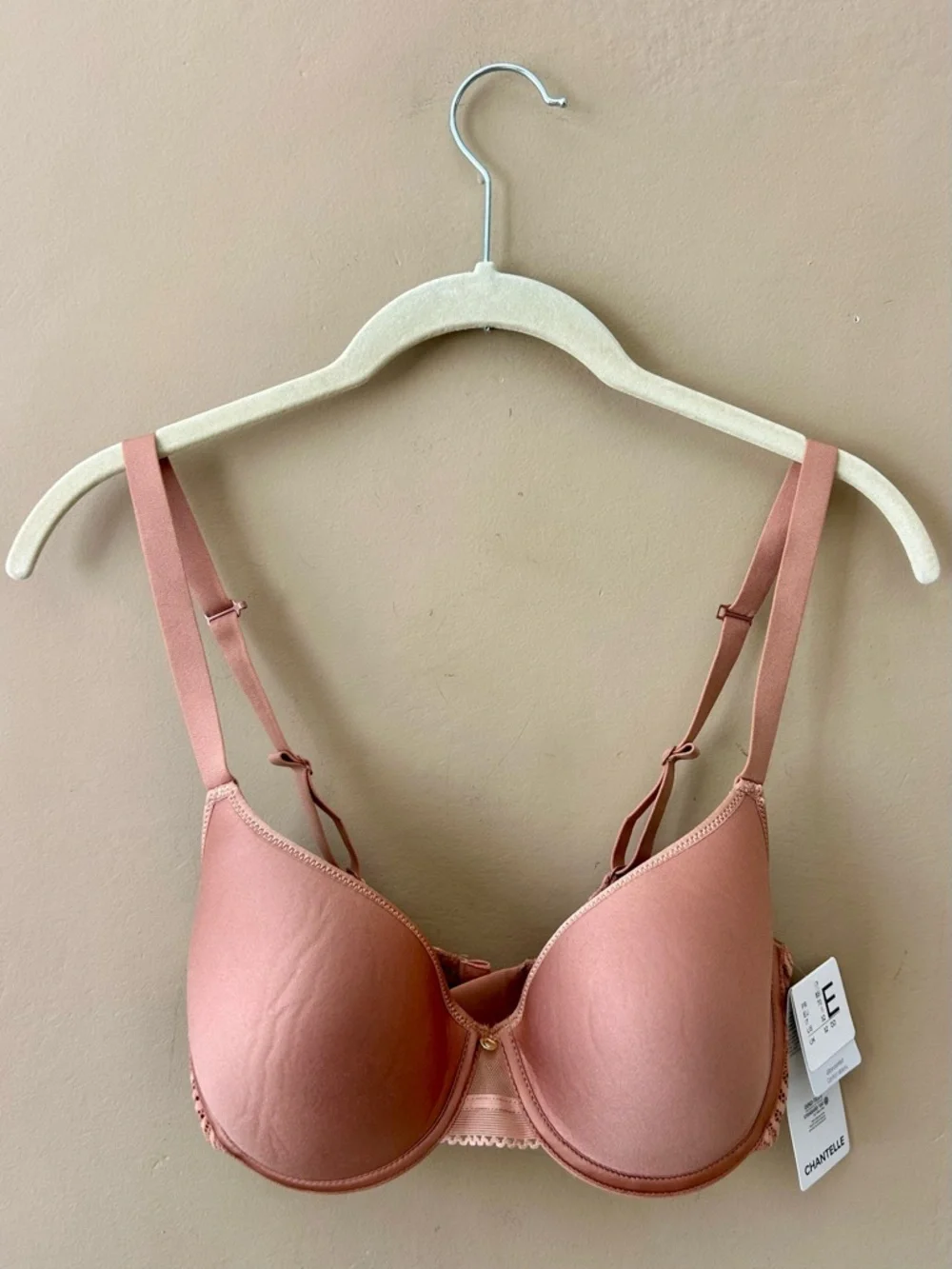 Chantelle C Jolie Comfort Convertible T-Shirt Bra Rose De Bois Size 32DD 32E NWT